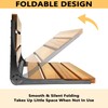 KoreTech Folding Shower Seat Teak, Bath Safety Furniture Stainless Steel,