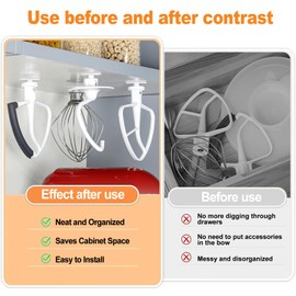 Stand Mixer Attachment Holders Compatible with Kitchenaid Mixer Accessories (Black)