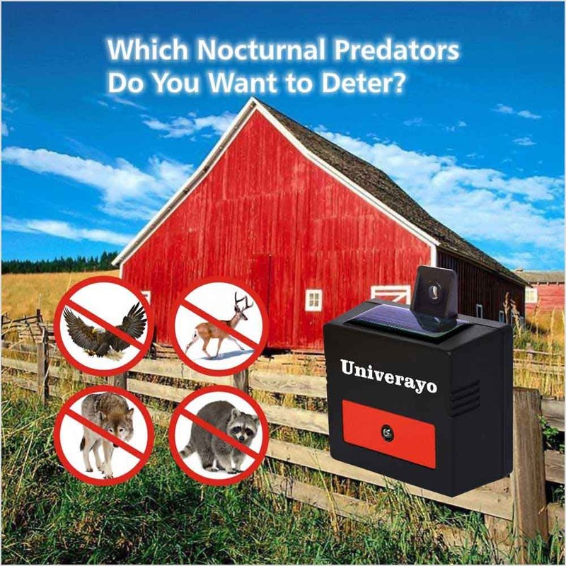 Univerayo Solar Nocturnal Animal Repeller Predator Control Light Deer Repellent