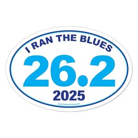 Charmed Running Brand I Ran The Blues Mississippi Marathon 26.2 Car Magnet with Custom Year Option