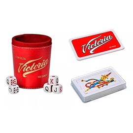 DOMINO'S AZTECA MEXICO Cubilete Victoria + Baraja Española Victoria