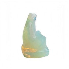 Sunshcat Synthetic Opalite 1.3 Inches Pocket Wizard Crystals and Healing Stone Animal Figurines,Hand Carved Room Decor Gemstone