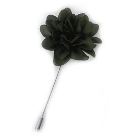 Flairs New York Gentleman's Essentials Premium Handmade Flower Lapel Pin Boutonniere (Hunter Green [Daisy])