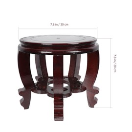 Hemoton Wooden Planter Stand Oriental Style Plant Stand Plant Holder Stool Chinese Display Pedestal Fishbowl Vase Aquarium Table Lamp Teapot Stand for Home Patio