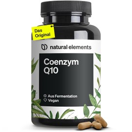 natural elements Coenzyme Q10 - 200mg per capsule - 120 vegan capsules - 4 month range - high-quality Q10 - high dose, produced in Germany & laboratory tested
