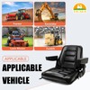 Universal Fold Down Forklift Seat with Adjustable Angle Back,Armrest,Micro Switch