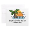 CafePress Connecticut Calf Pasture Beach 4.25" x 5.5" Notecards 10
