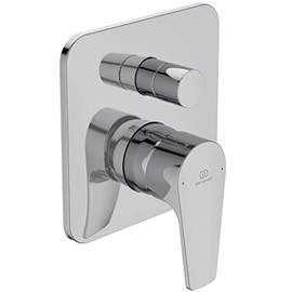Ideal Standard - Cerafine D, Miscelatore monocomando per vasca o doccia ad incasso, Due vie, Parti esterne, Cromato