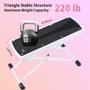 YINGJEE White Aluminum Alloy Pedicure Foot Rest, 6 Heights Adjustable