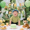 Jungle Animal 1st Birthday Decor 12 Months Photo Banner Wild