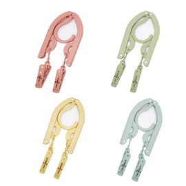 Winuin Portable Folding Hangers, Set of 4 (Includes 8 Pinchs), Compact, Travel, Business Trips, Camping, Hospital Hospital Hospital Hospital Hospital Hospital Hospital Hospital Hospital Use, Laundry Dryer, Convenient Goods