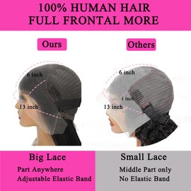 Qiikota 30 Inch Deep Wave Lace Front Wigs Human Hair Pre Plucked 200% Density 13x6 HD Lace Frontal Wigs with Baby Hair Deep Curly Wet and Wavy Glueless Wigs for Women (Natural Black, 30 Inch)