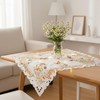 Quinnyshop Orange Tulips and Butterflies Embroidery Table runner 34-inch-by-34-inch/ 85