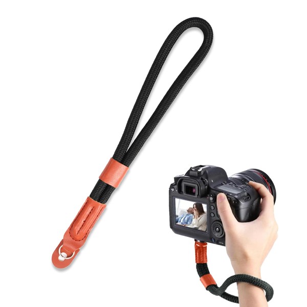 NIIIYTYB Camera Hand Strap Leather Wrist Lanyard for Cameras Adjustable