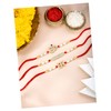 Aheli Crystals & Beads Studded Swastik Om Rakhi for Brother