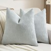 FUTEI Light Grey Chenille Decorative Throw Pillow Covers 26x26 Inch