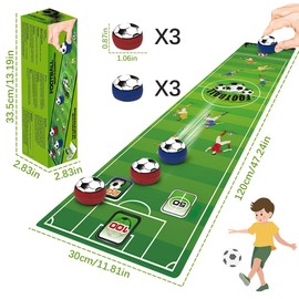 Lotvic Tabletop Game for Family Party, Tabletop Football Board Games, Tabletop Curling Game, Multifunction Table Shuffleboards, Family Indoor Interactive Game for Kids and Adults (Football)