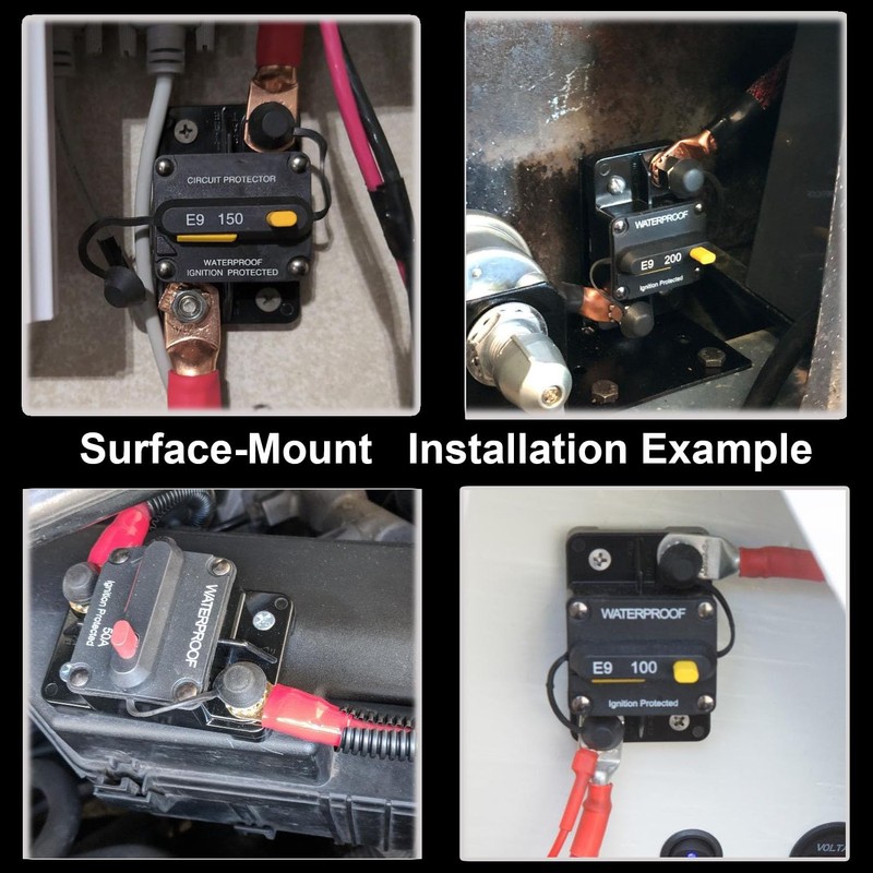 Gloaso 250A Hi-Amp Circuit Breaker with 3/8" Studs & Manual