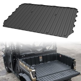 SAUTVS Rubber Bed Mat Liner for Ranger XP 1000/ Ranger 1000/ Crew 2018-2025, TPE Rear Cargo Bed Mat All Weather Protector Slush Liner Accessories
