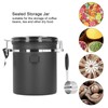1.5L 304 Stainless Steel Coffee Beans Tea Canister Sealed Food