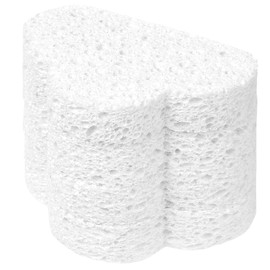 HMETOL 4 Pack Scrub Sponge, Cloud Shape Sponges, Dual-Sided Dishwashing Sponges, Cleaning Sponge for Kitchen, Household, Bathroom 3.9"x1.2"x0.8" White