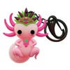 Llavero 3D PVC Ajolote Rosa Yul Glitter Accesorio BY MEXICO
