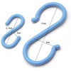 YuanHolumid 8Pcs Pink S S-Shaped Hooks, Plastic Clothes Hangers Multi-Purpose