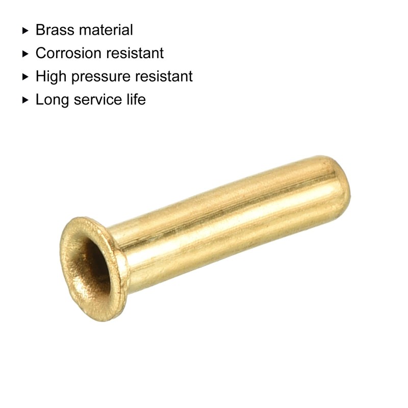 PATIKIL 2.5mm Tube Brass Compression Fittings, 20 Pack Insert Tube