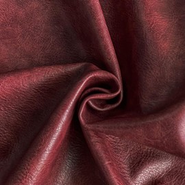 1 Yard Thick Faux Leather Fabric Soft Vegan Upholstery Fabric Artifical Sewing Leather for Home Decor Performance (Reddish Brown, Cut by The Yard)