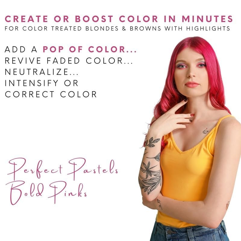 Watercolors Intense Color Depositing Shampoo, Semi Permanent Hair Color 8.5