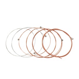 Pack Of 6pcs Acoustic Guitar Practice Part Professional 6 Strings Folk Guitar String Steel Core Guitar Strings Wound Set Acoustic Guitar Strings Steel Guitar Strings 6 String Set Folk Guitar Strings 6