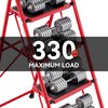 KINGRACK Step Ladder, Folding Ladder with Non-Slip and Wide Pedal,