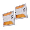 KONTONTY 2pcs Reflective Aluminum Road Studs for Driveways Pavement Markers