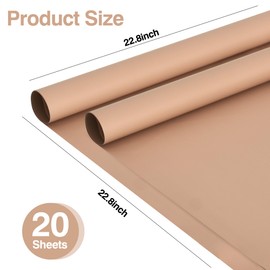 BEISHIDA 20 PCS Brown Floral Wrap Matte Floral Wrapping Paper Flower Bouquet Wrapping Paper Waterproof Wrap Craft Wrapping Paper for Bouquet Florist Supplies Wedding Floral Graduation