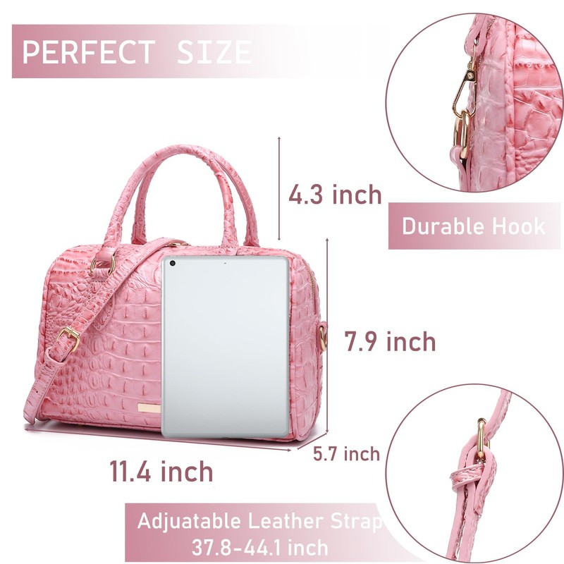 Makcr Joacbv Top-Handle Crocodile Purses For Women Crossbody Leather Bags