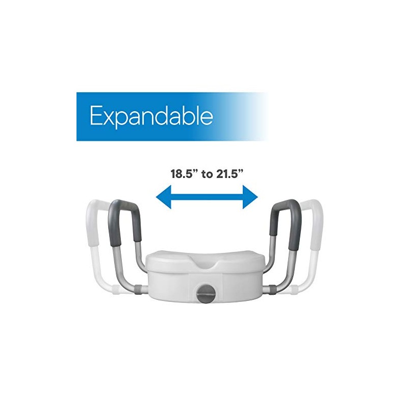 RMS Raised Toilet Seat - 5 Inch Elevated Riser with