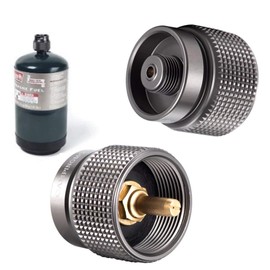 CAMPINGMOON Camping Grill Gas Stove Adapter, Input: 16oz/1Lb Small Propane Canister, Output: EN417 Lindal Valve Z22