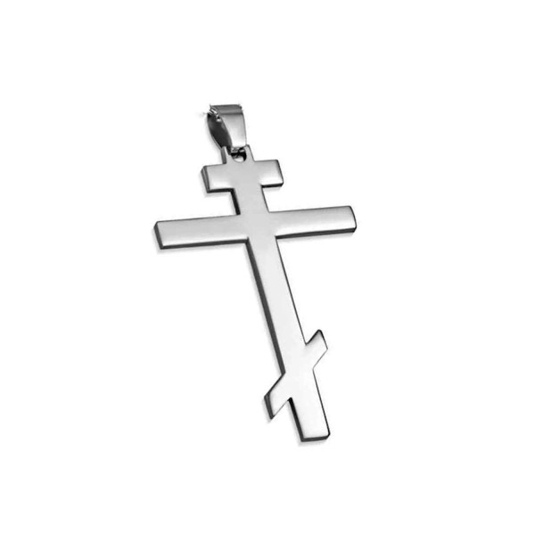 Sterling gifts Orthodox Cross Necklace with Stainless Steel Orthodox Cross