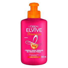 LOral Paris Elvive Dream Liso Crema Para Peinar, Efecto Keratina Anti Frizz Hasta por 72h, Resistente a la Humedad, Cabello Liso y Suave, 500ml