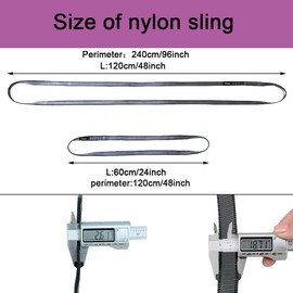 FOSER 18mm Nylon Climbing Sling Runner, 23KN Nylon Rope,Apply to Rock Climbing, Mountaineering, Hiking, Downhill, Emergency Equipment, etc (Green(2pcs), 60cm/24inch)