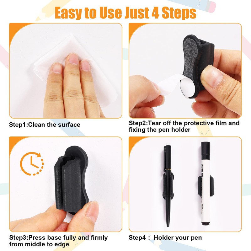 DEXLALA Pen Holder for Desk, 20 PACK Adhesive Silicone Pen