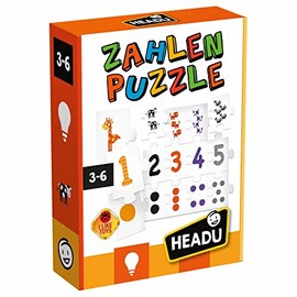 Headu DE52521 Number Puzzle Educational Game Montessori Orange