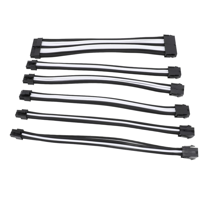 6PCS PC Extension Cable Set 30cm 24 Pin Motherboard Extension