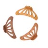 Soham international Wooden Colour Hair Clutch/Claws/Clips Combo of 3 Pieces
