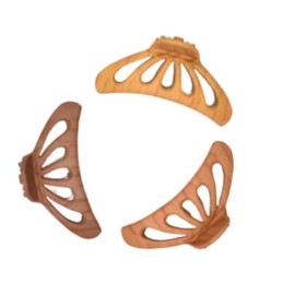 Soham international Wooden Colour Hair Clutch/Claws/Clips Combo of 3 Pieces for Girls and Women.