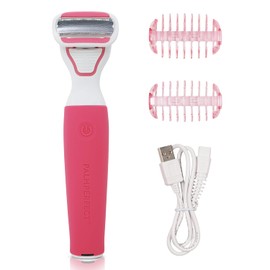 Palmperfect Full Body Groomer - Afeitadora eléctrica para mujer - Afeitadora de bikini versátil e inalámbrica, para afeitar, sin irritación ni molestias, perfecto para piernas, axilas y corte de bikini, Rosa