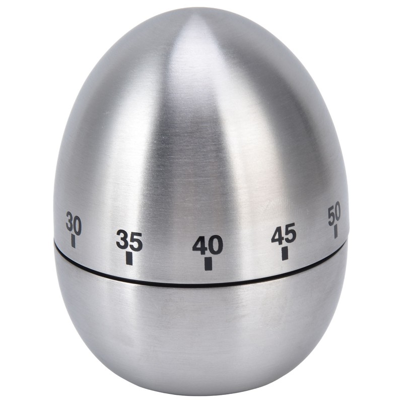 Cooking Timer Egg Shaped Clear Scale Design Manual Mechanical 60