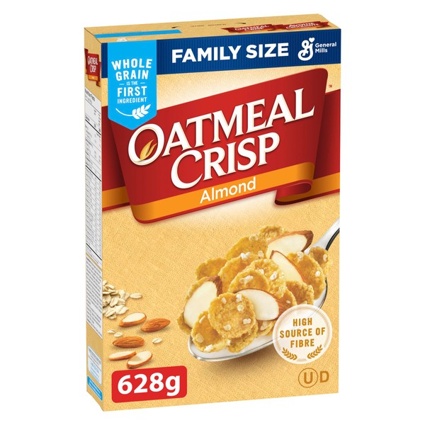 OATMEAL CRISP - Family Size - Almond Cereal, 628 Grams