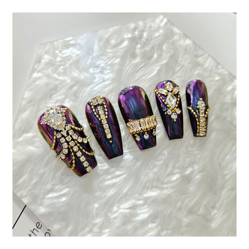 Martini handmade nail tips - Ballerina L / 마티니 수제네일팁