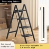 MAD HORNETS Stepladder, 4 Tiers, Foldable, Aluminum, Wide, Lightweight, Compact,